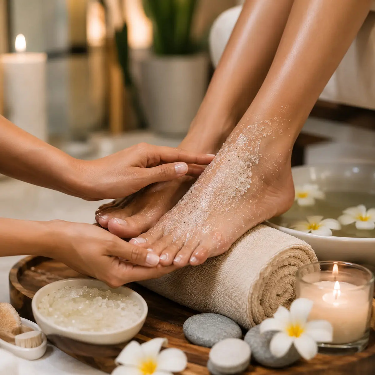 The Polished Finish Starts Below the Ankles: Why Foot Scrubs Matter More Than Clients Realize