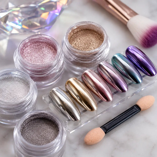 The Mirror Effect in a Jar: Why Rub-On Chrome Powder Keeps Transforming Nail Designs