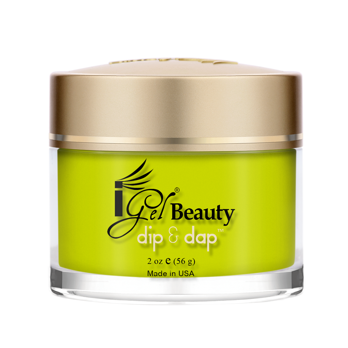 iGel - Dip & Dap Powder - Glow in the Dark - DDG01 Lemon Glow (2 oz)