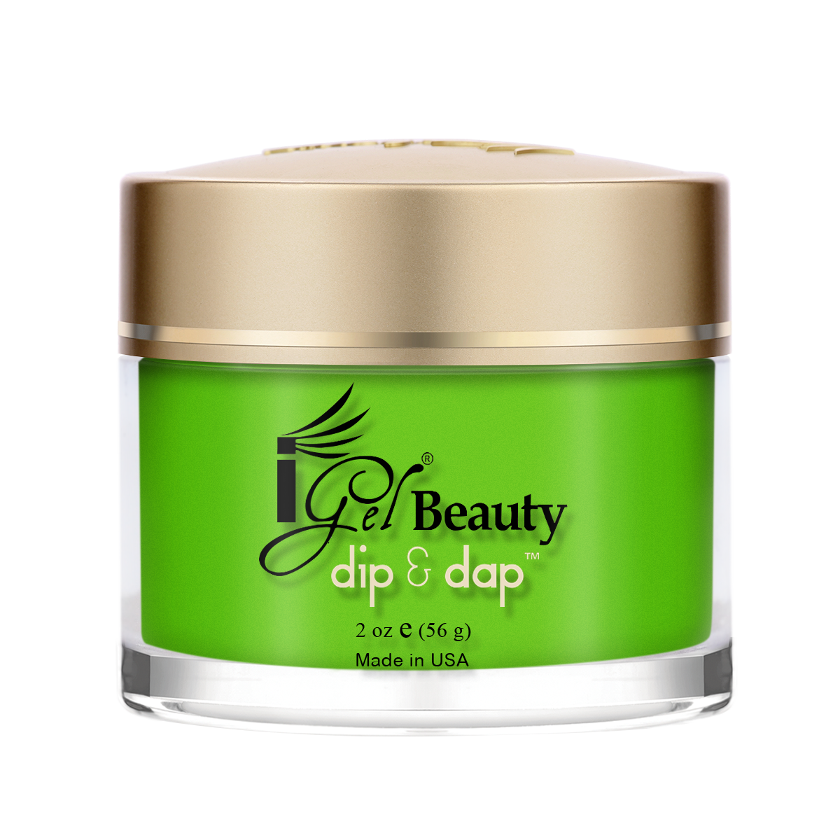 iGel - Dip & Dap Powder - Glow in the Dark - DDG02 Electric Lime (2 oz)