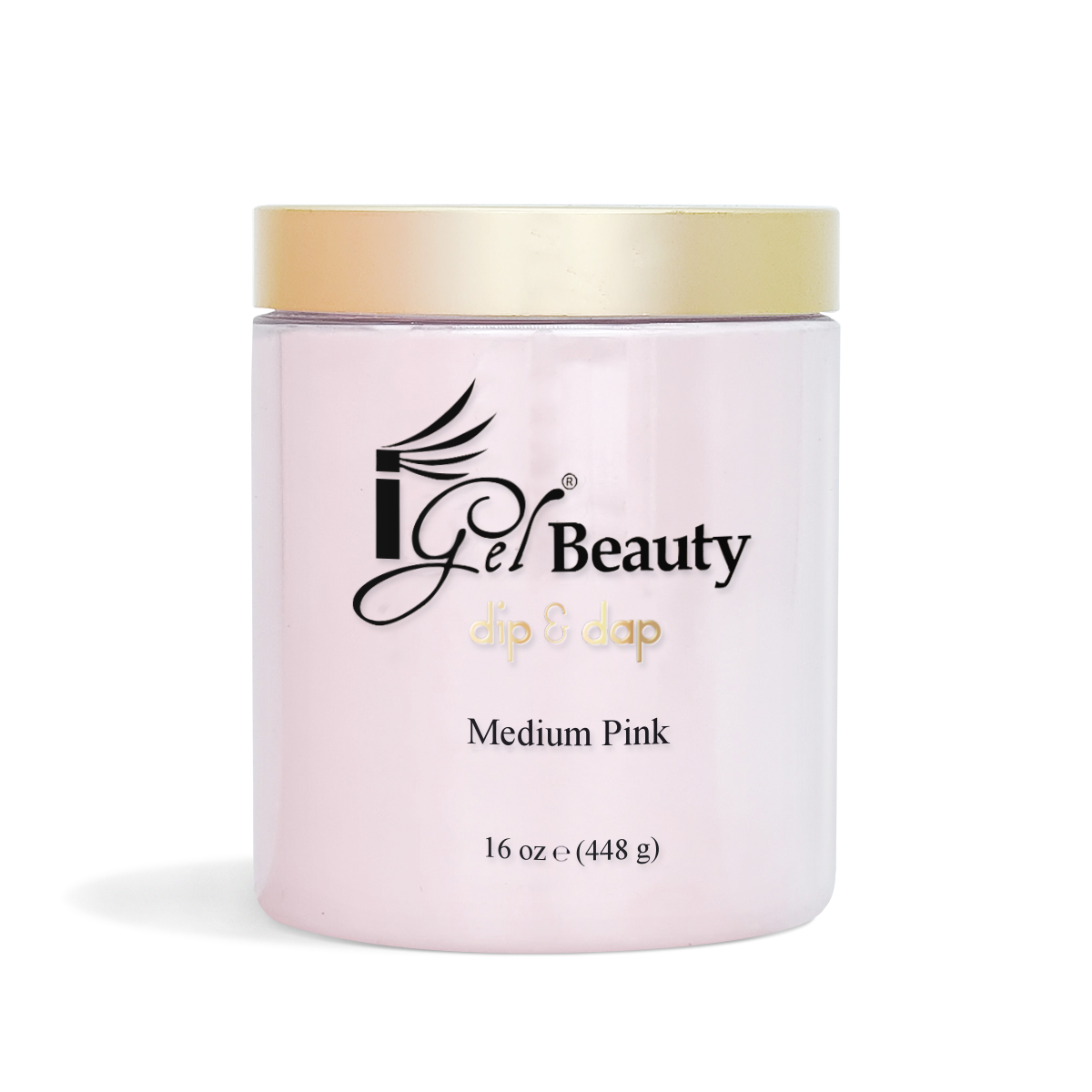 iGel - Dip & Dap Powder - DP04 Medium Pink 16 oz Refill