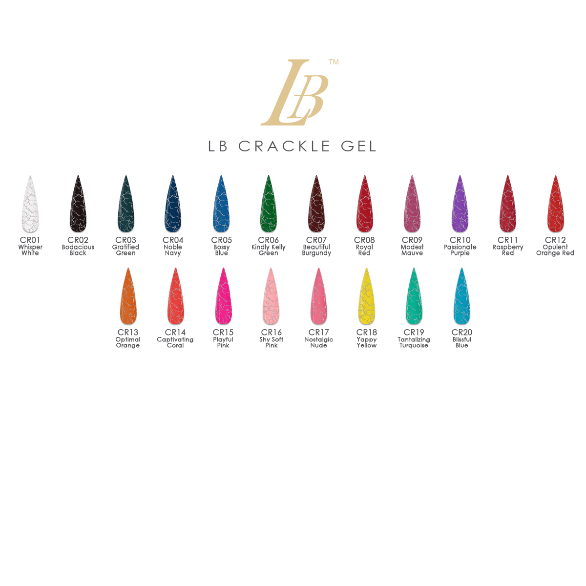 iGel - LB Crackle Gel Professional Collection (CR01-20)