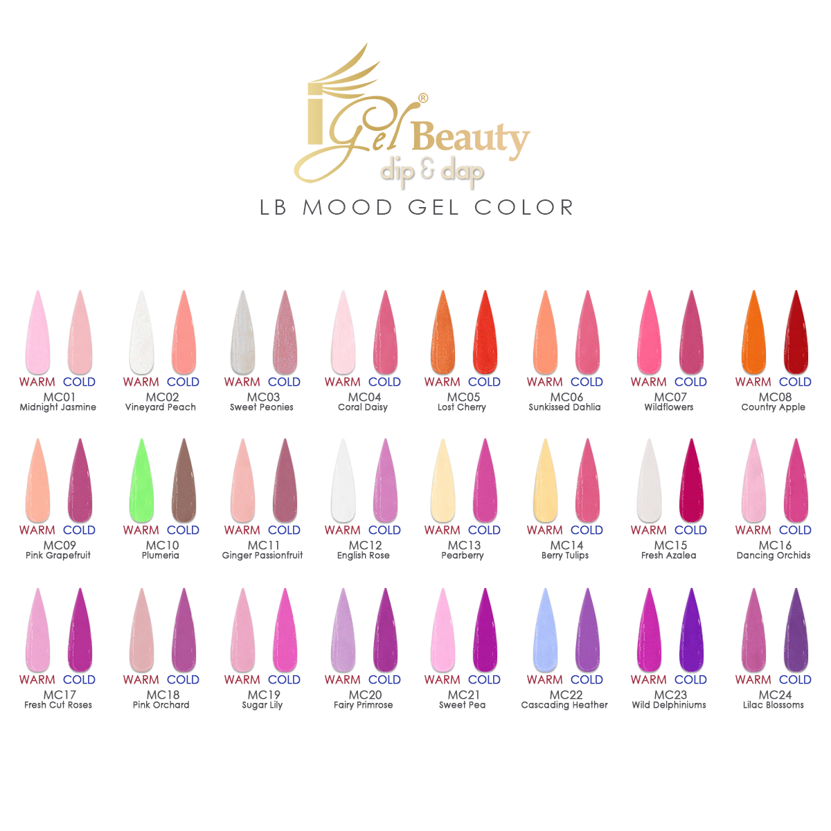 iGel - LB Mood Gel Color - Professional Collection (MC01-54)