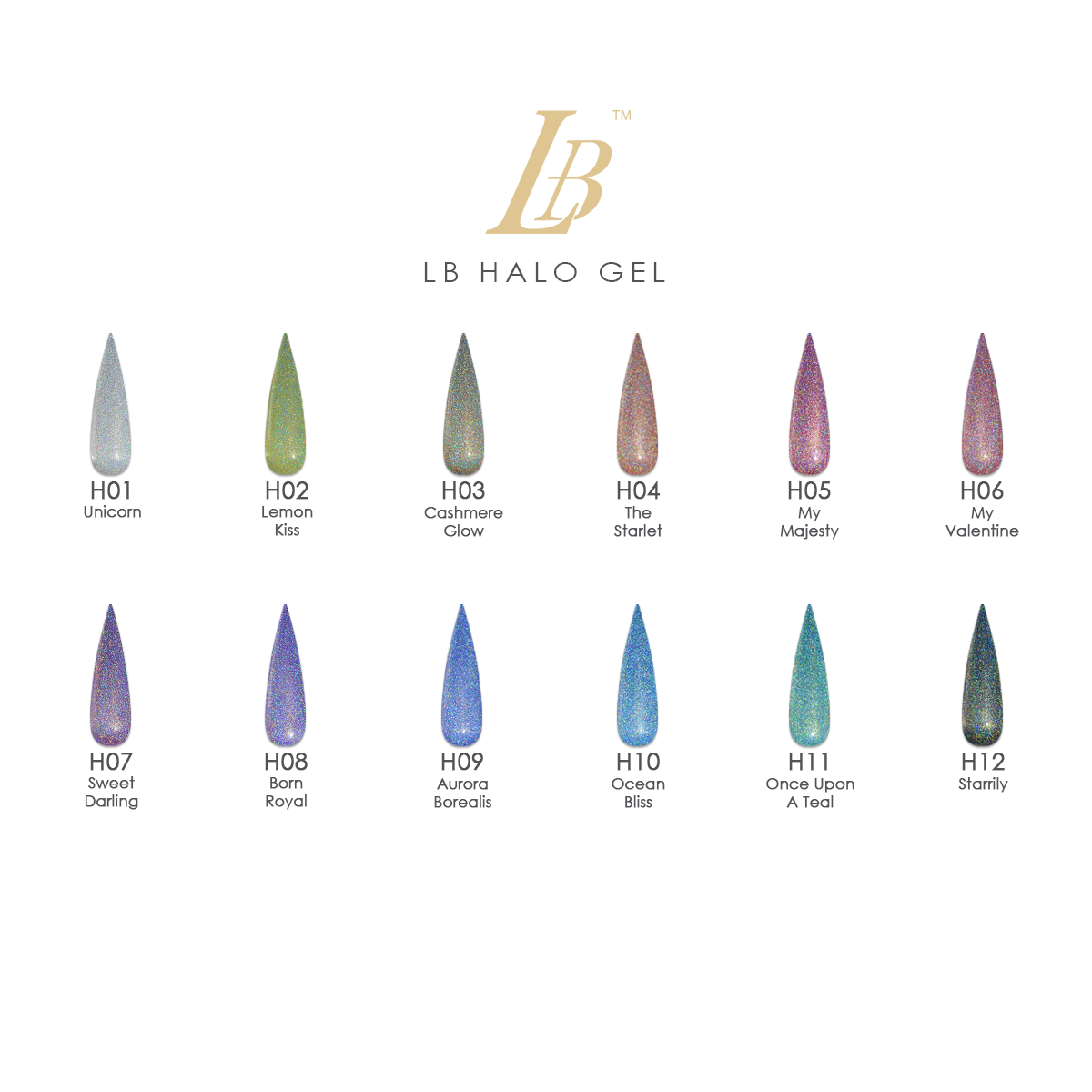 iGel - LB Halo Gel Color Professional Collection (H01-12)