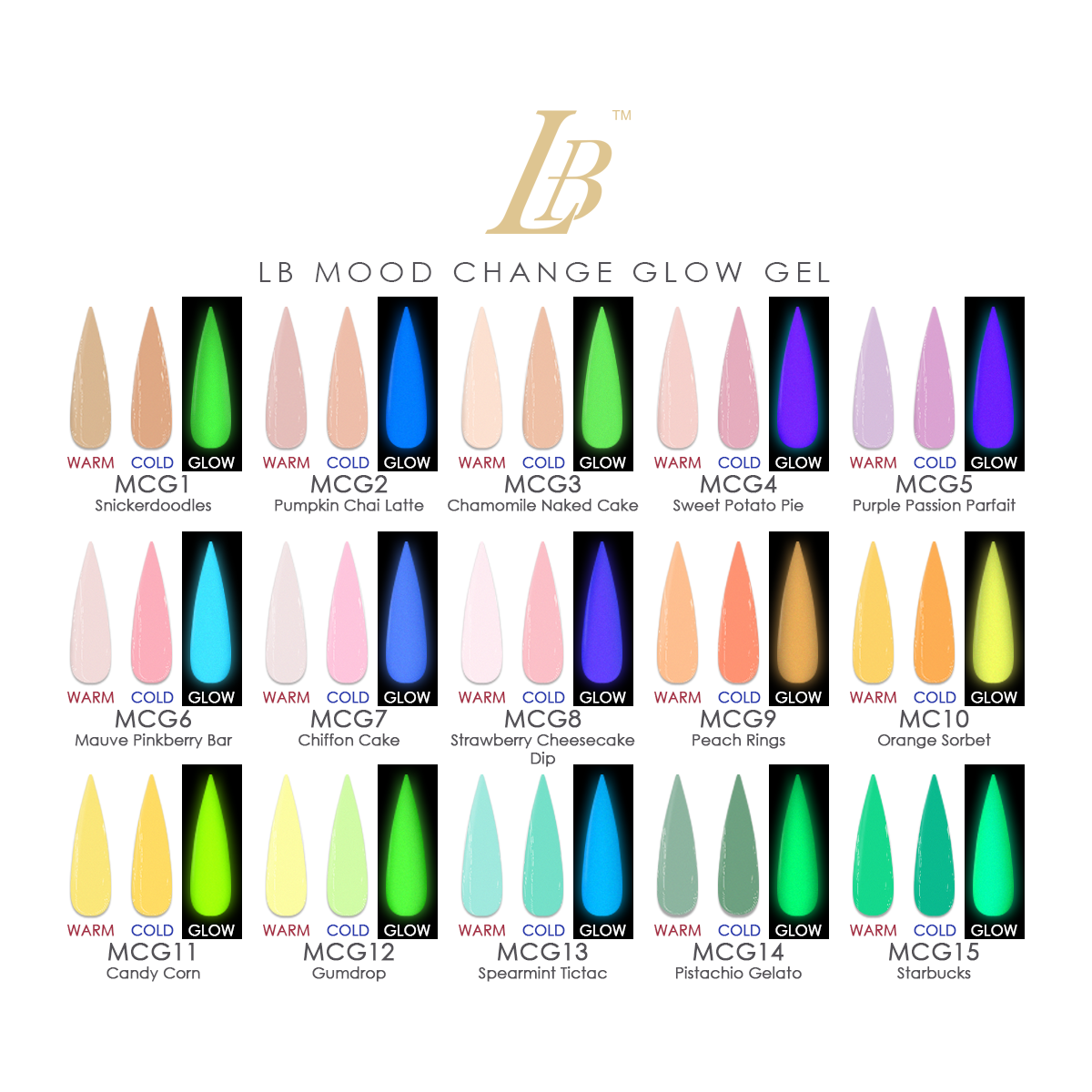 iGel - LB MOOD CHANGE GLOW GEL - PROFESSIONAL COLLECTION (MCG1-30)