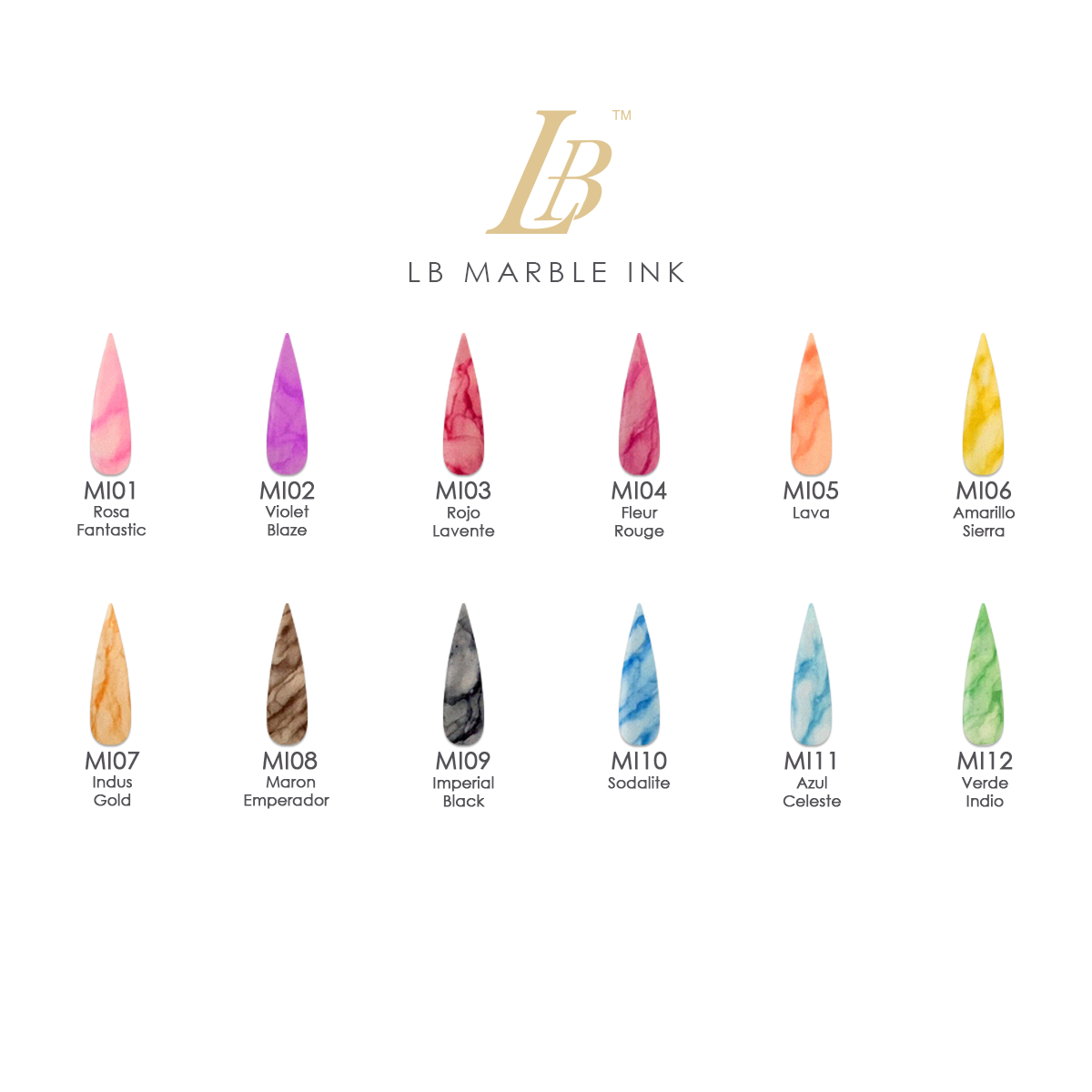 iGel - Marble Ink Professional Collection (MI01-12)