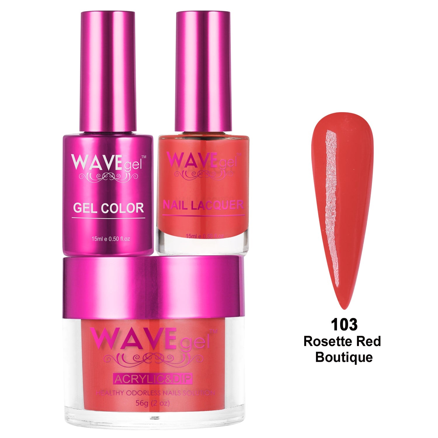 WAVEGEL PRINCESS TRIO WP103 Rosette Red Boutique