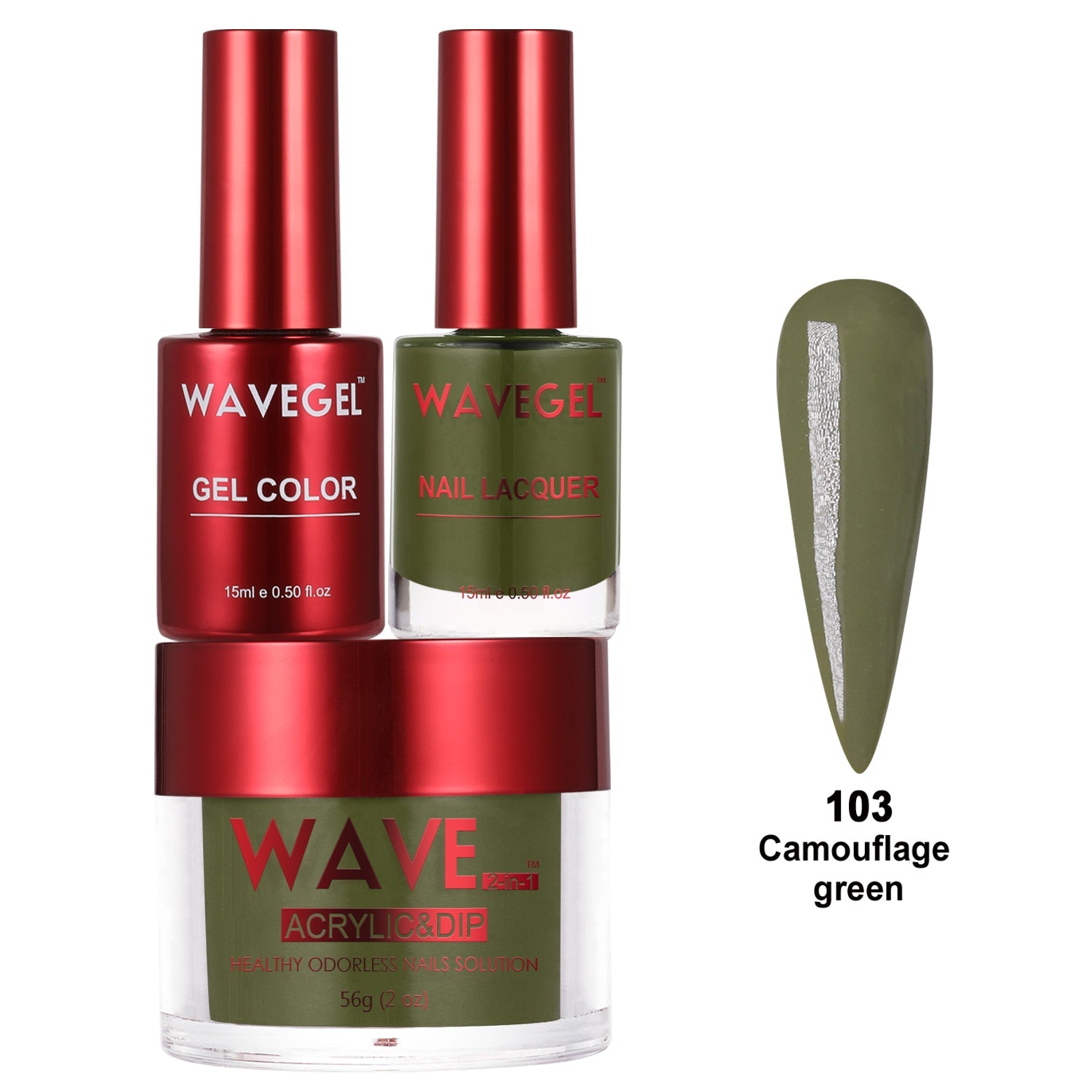 WAVEGEL QUEENS TRIO WQ103 Camouflage green