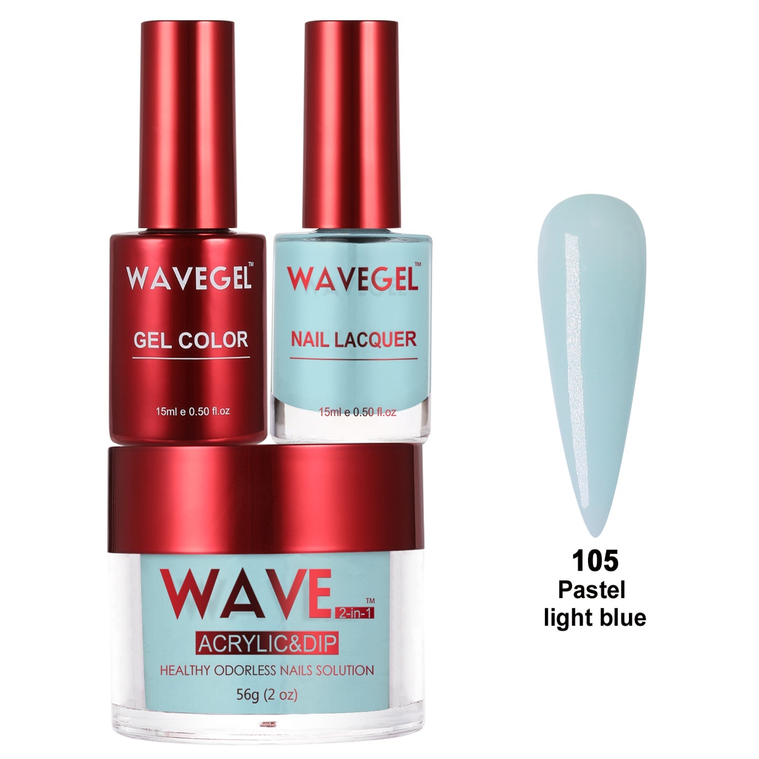 WAVEGEL QUEENS TRIO WQ105 Pastel light blue