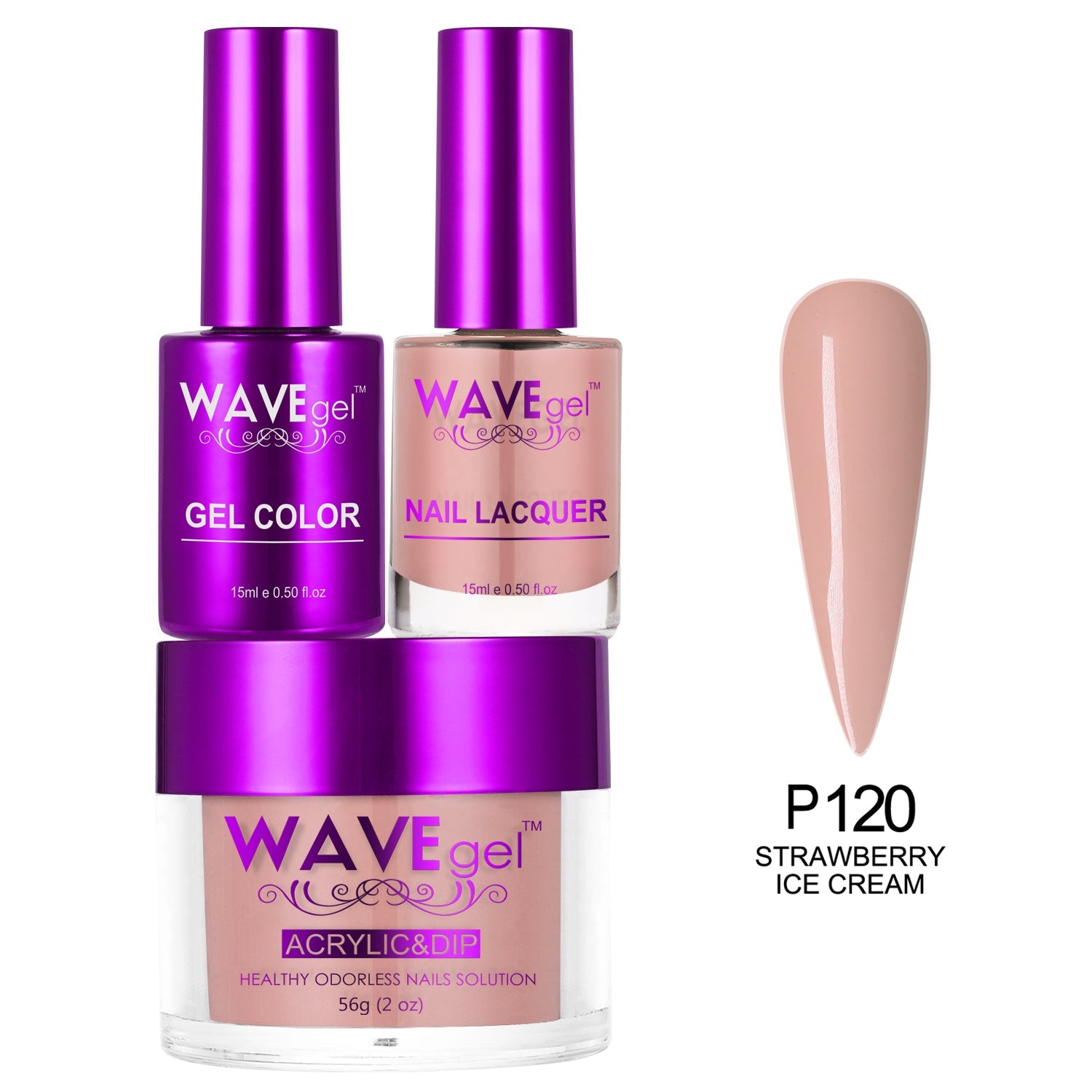 WAVEGEL SIMPLICITY 3-in-1 : 120 STRAWBERRY ICE CREAM