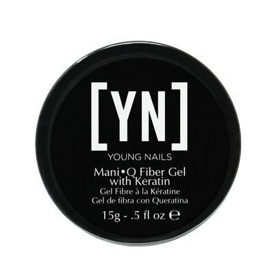 Young Nails -  Mani•Q Fiber Gel with Keratin, Sheer Pink, 15g Jar