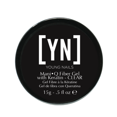 Young Nails -  Mani•Q Fiber Gel with Keratin, Clear, 15g