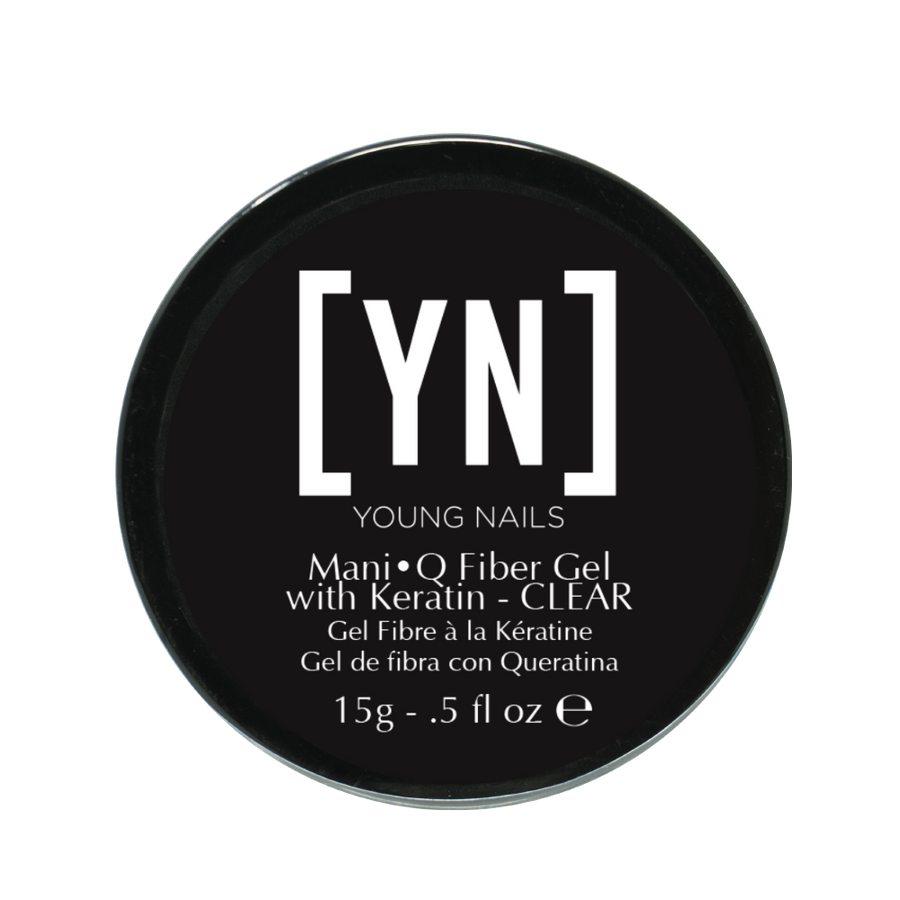 Young Nails -  Mani•Q Fiber Gel with Keratin, Clear, 15g