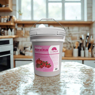 La Palm Pedi Scrub Pomegranate Bucket