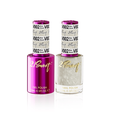 21Sweet Gel & Lacquer Duo #002 - Silver Stream