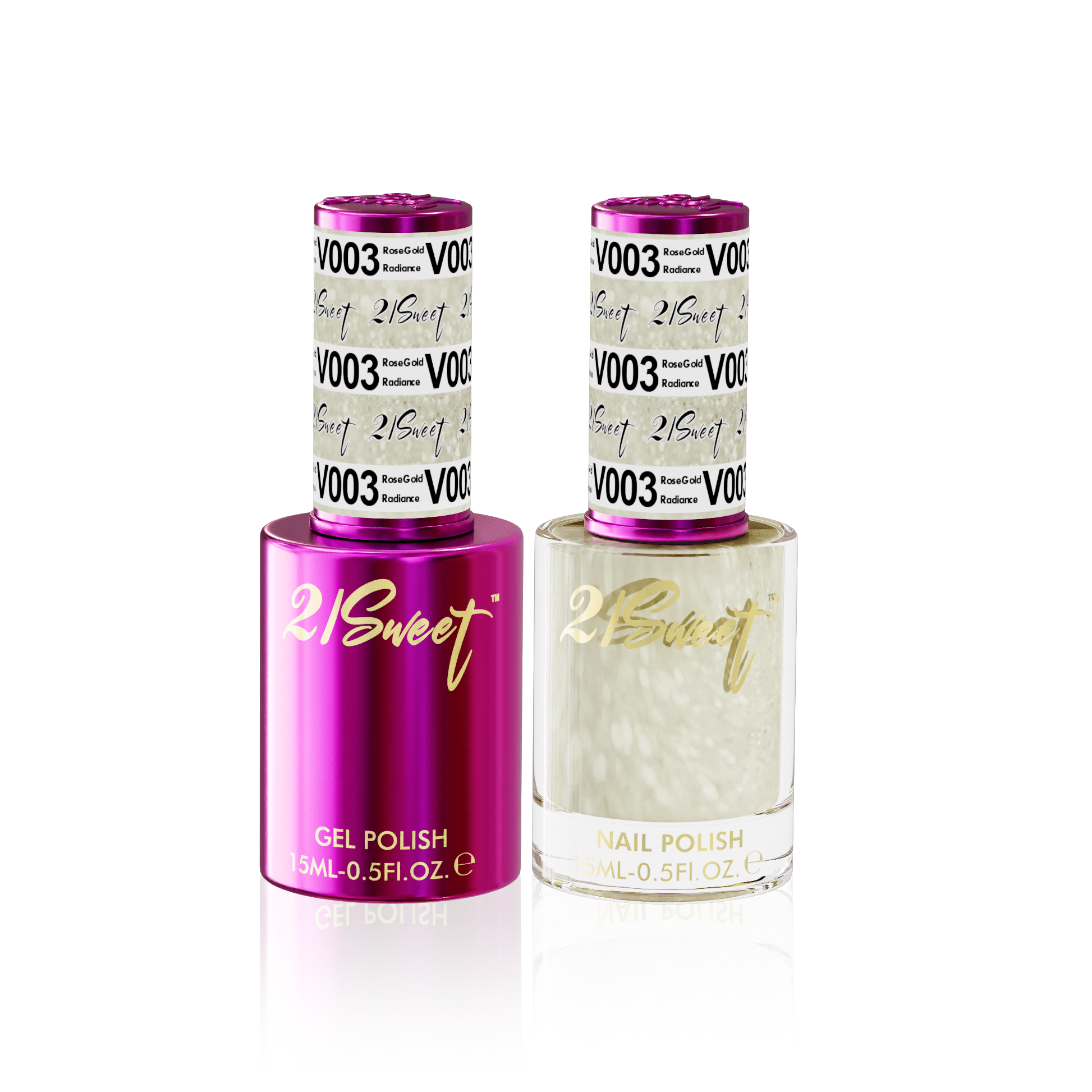 21Sweet Gel & Lacquer Duo #003 - Rose Gold Radiance