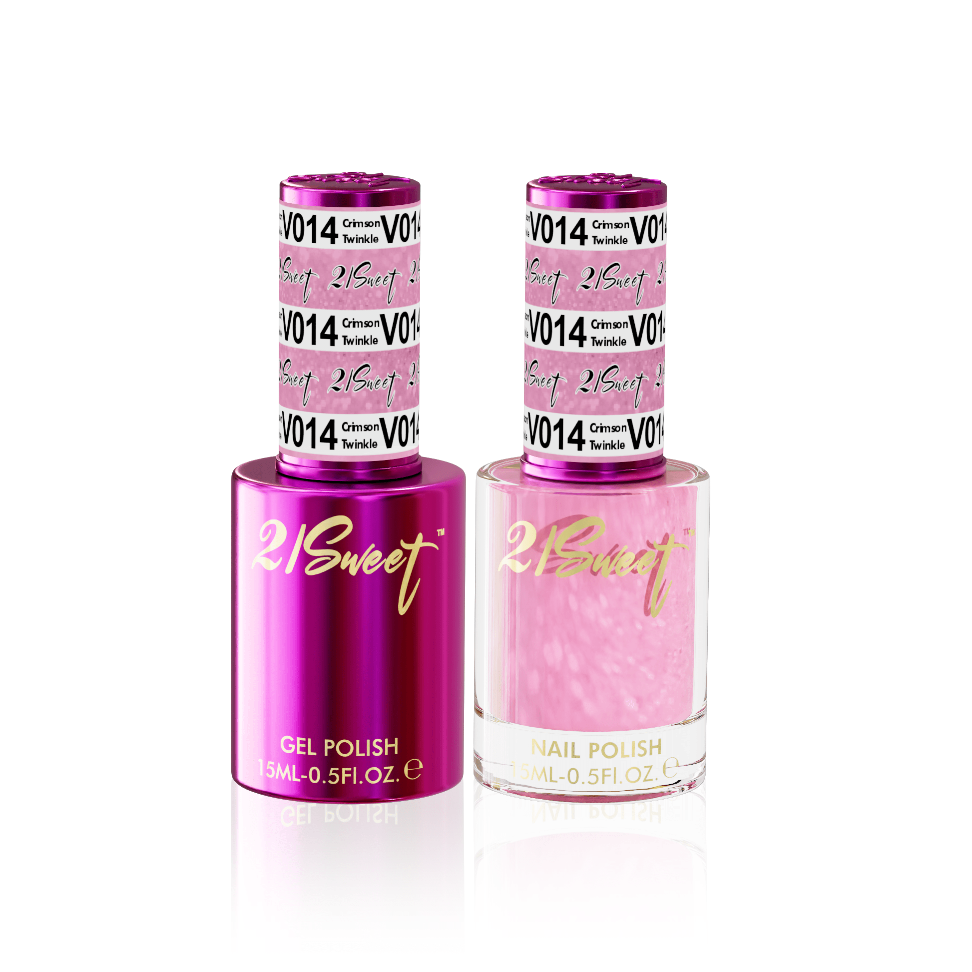 21Sweet Gel & Lacquer Duo #014 - Crimson Twinkle