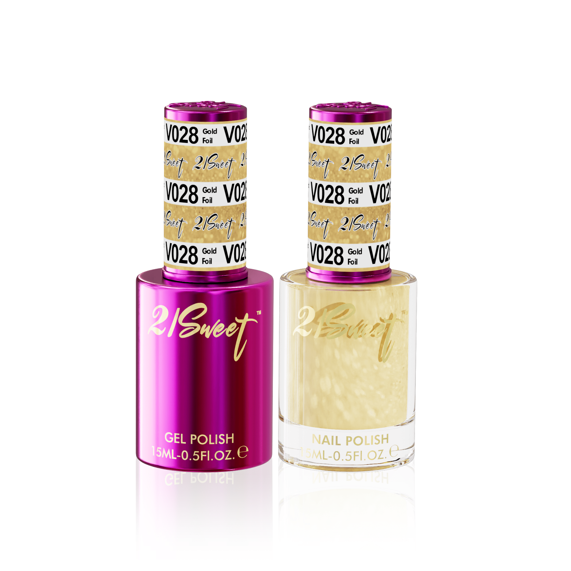 21Sweet Gel & Lacquer Duo #028 - Gold Foil