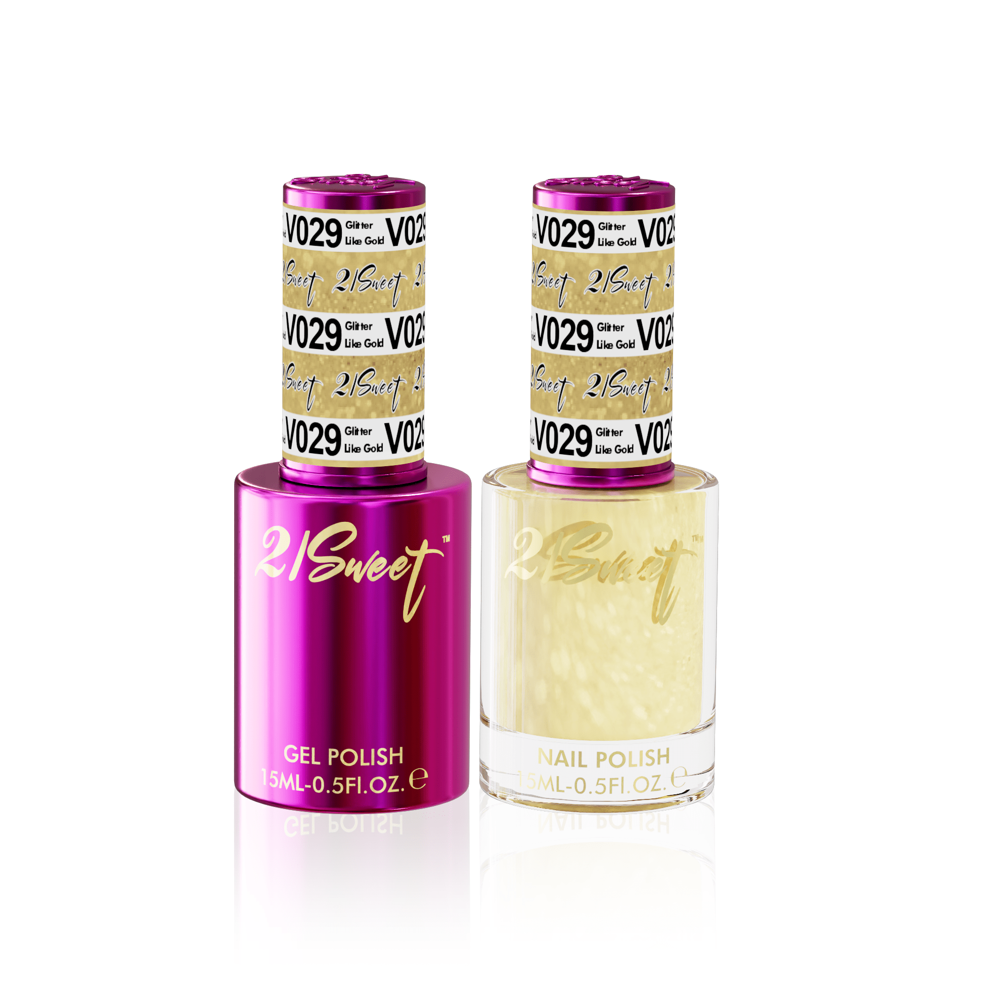 21Sweet Gel & Lacquer Duo #029 - Glitter Like Gold