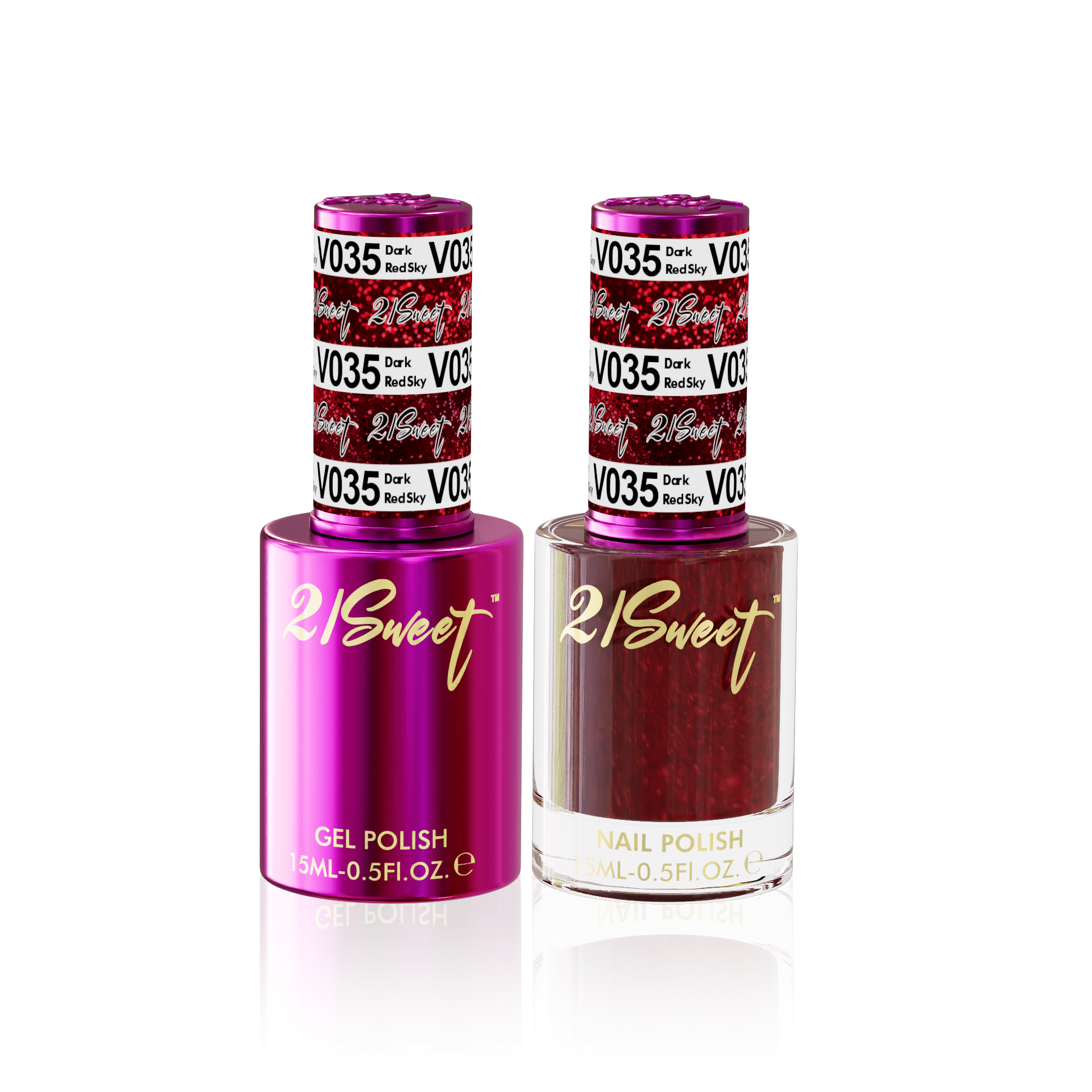 21Sweet Gel & Lacquer Duo #035 - Dark Red Sky