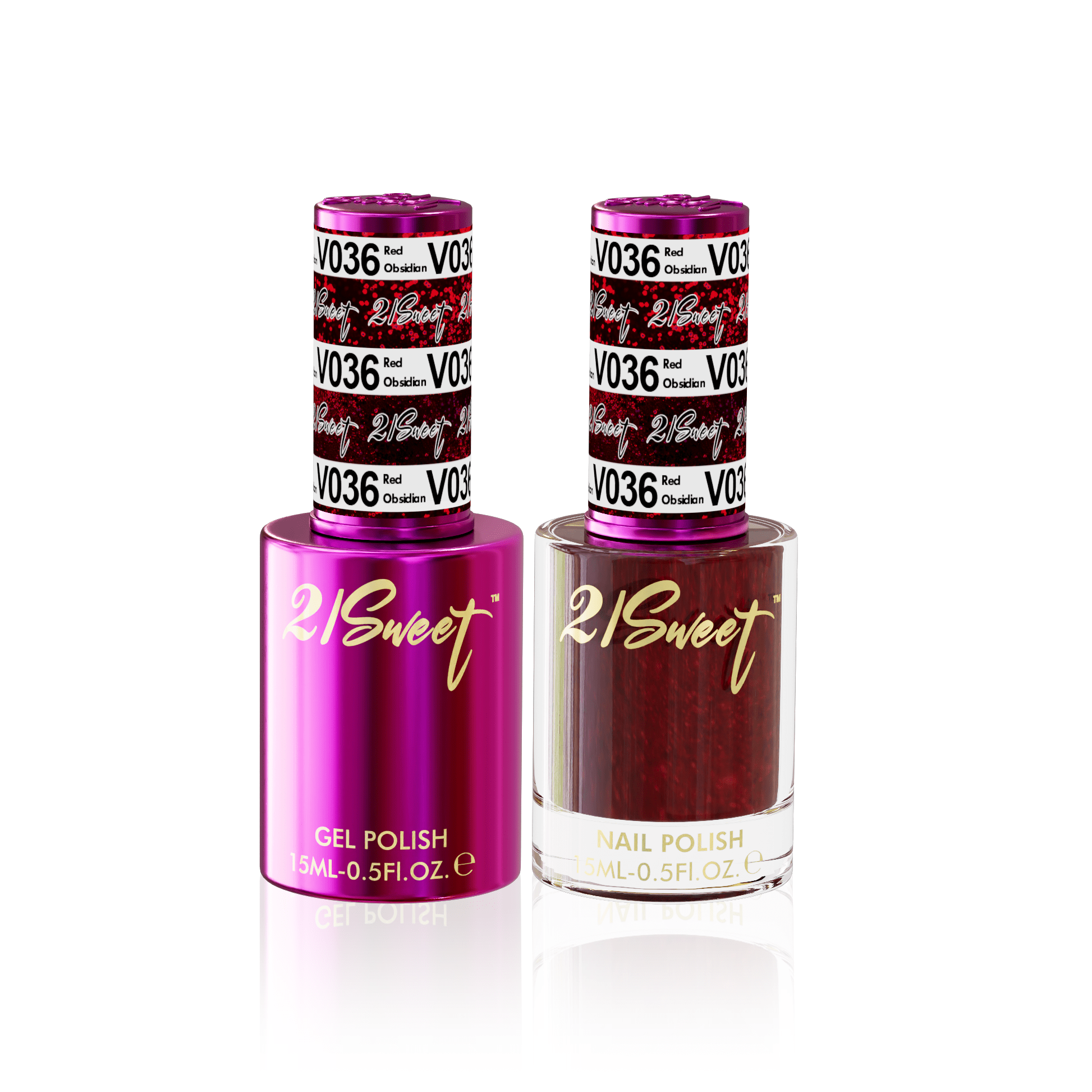 21Sweet Gel & Lacquer Duo #036 - Red Obsidian