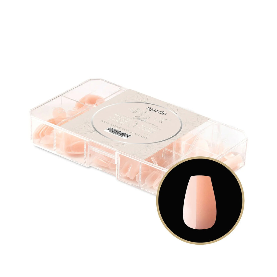 Aprés Gel-X Natural Coffin X-Short Box of Tips (3)