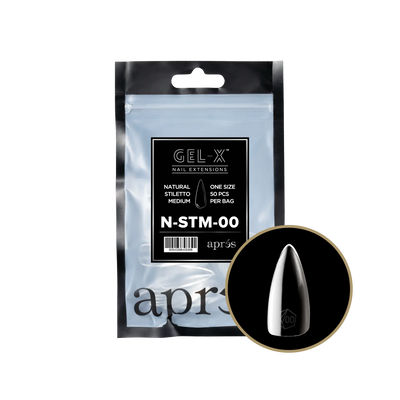 Aprés Gel-X Natural Stiletto Medium Refill Bag