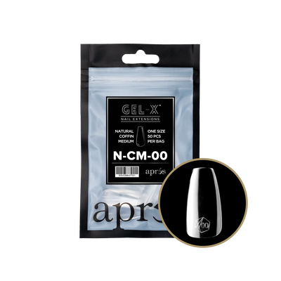 Aprés Gel-X Natural Coffin Medium Refill Bag