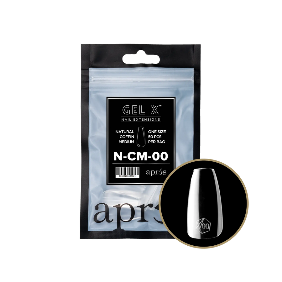 Aprés Gel-X Natural Coffin Medium Refill Bag