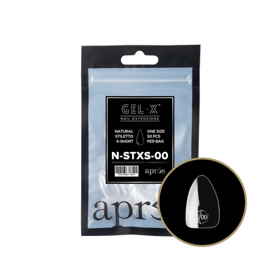 Aprés Gel-X Natural Stiletto X-Short Refill Bag