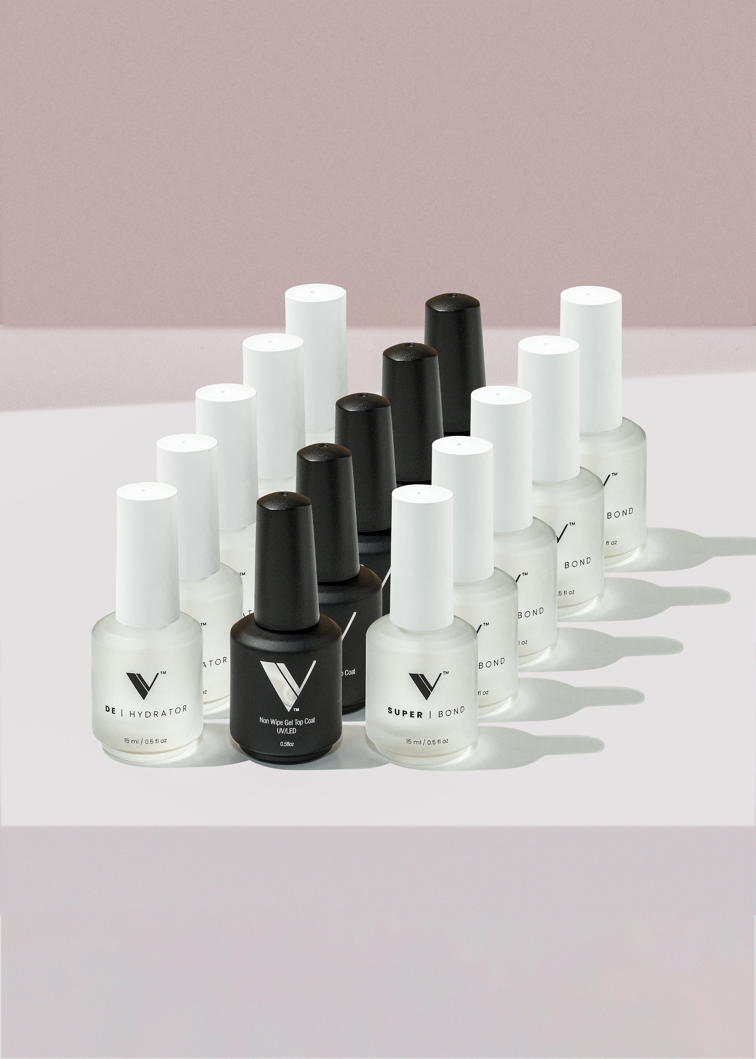 Valentino - BUY 5 GEL POLISH TOP COATS AND 5 SUPER BONDS - GET 5 DEHYDRATORS FREE