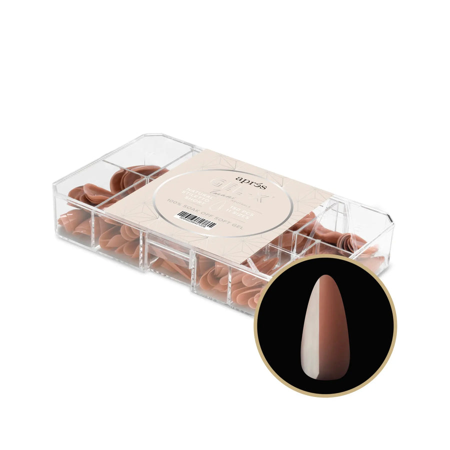 Aprés Gel-X Natural Stiletto Short Box of Tips (6)