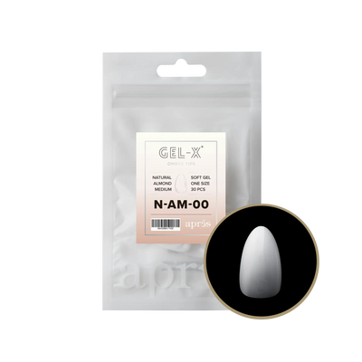 Aprés Gel-X Natural Almond Medium Refill Bag (16)