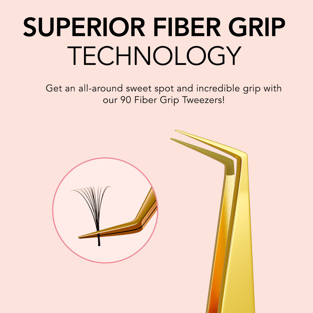 Kiara Sky -  90° Angle Fiber Grip Tweezer