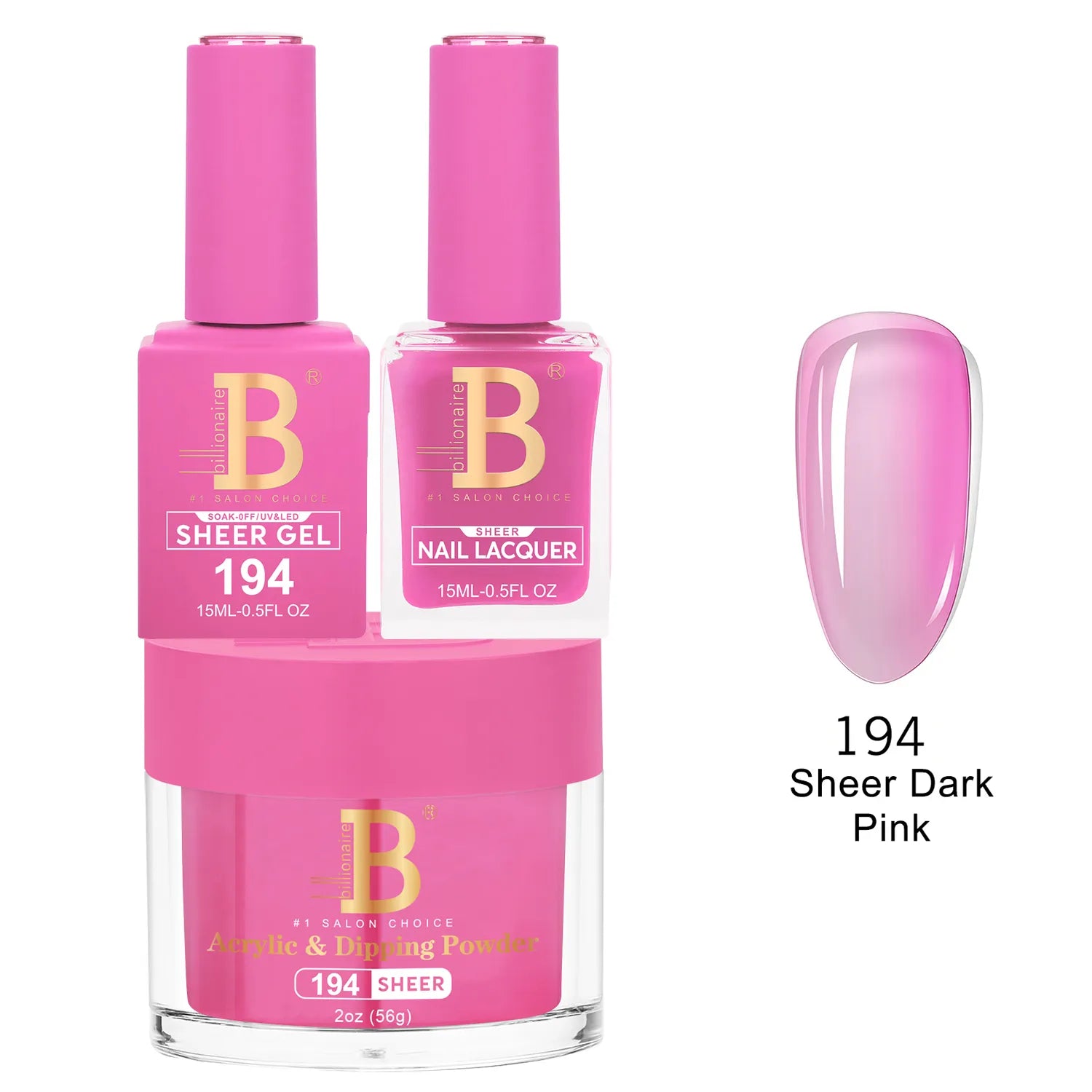 Billionaire - Imperial Trio - Sheer Dark Pink - #194