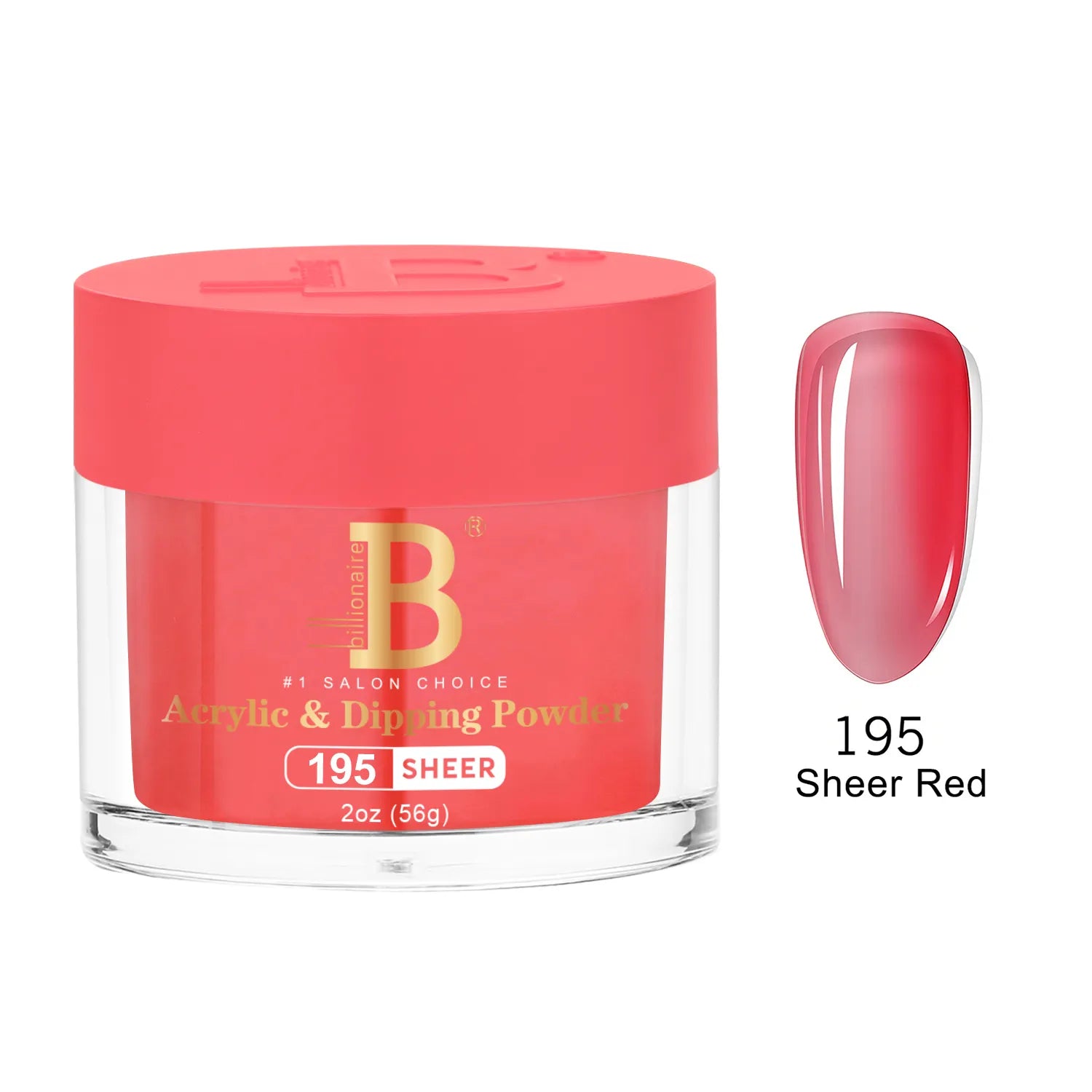 Billionaire - Imperial Dip Powder - Sheer Red - #195