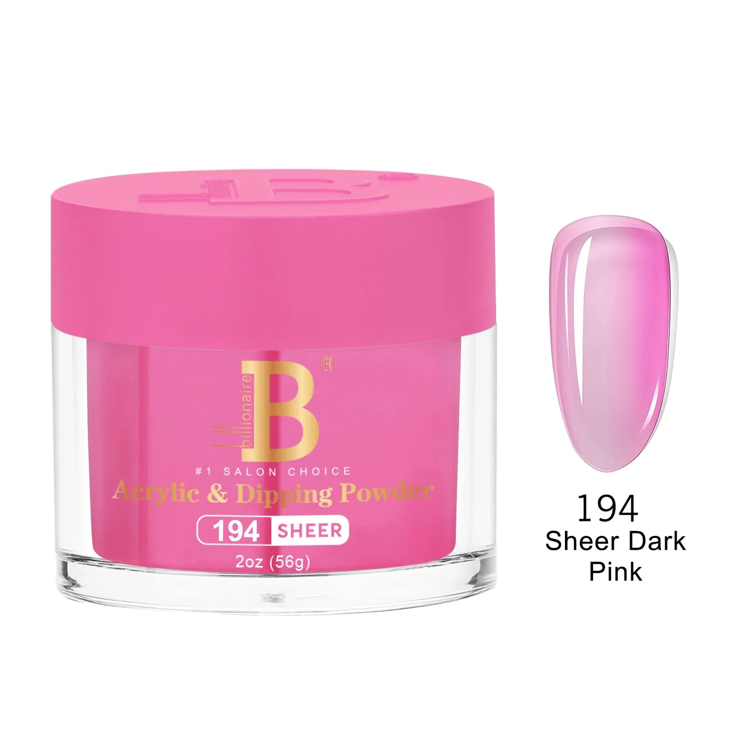 Billionaire - Imperial Dip Powder - Sheer Dark Pink - #194