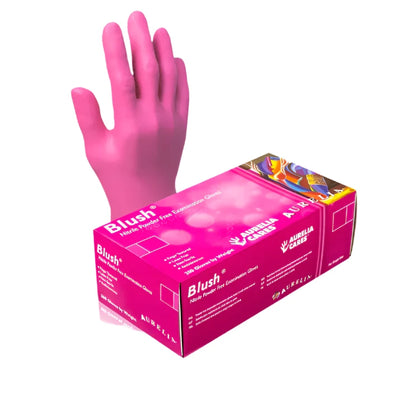 Aurelia Blush Pink Nitrile Gloves
