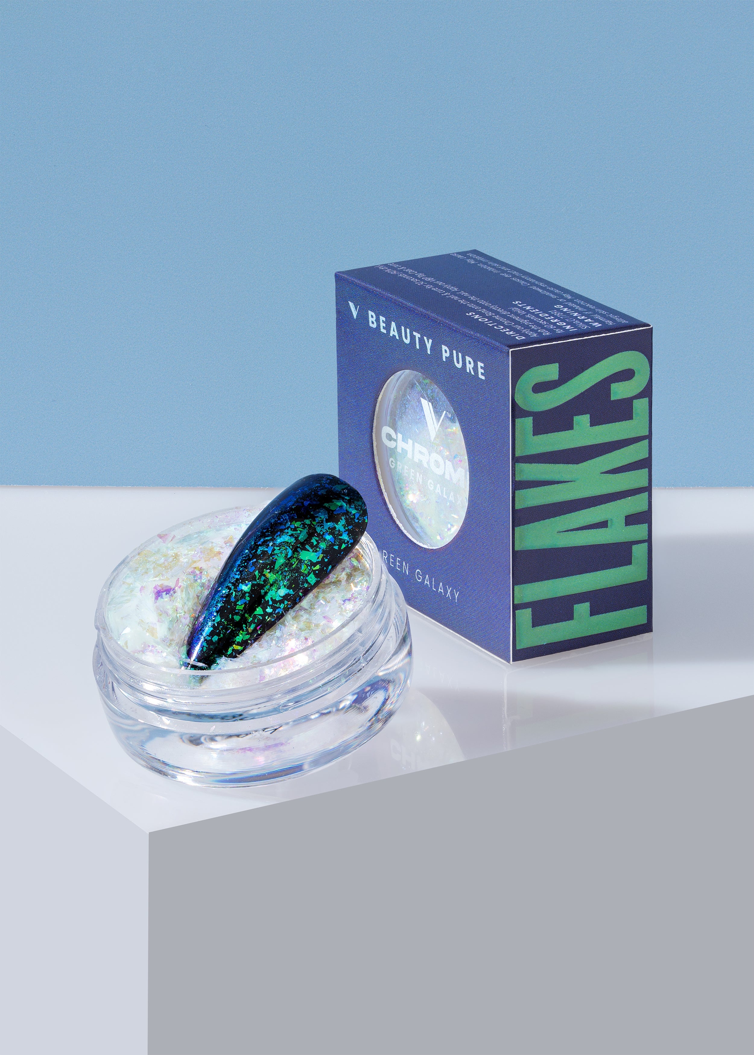Valentino - Chrome Flakes - Green Galaxy
