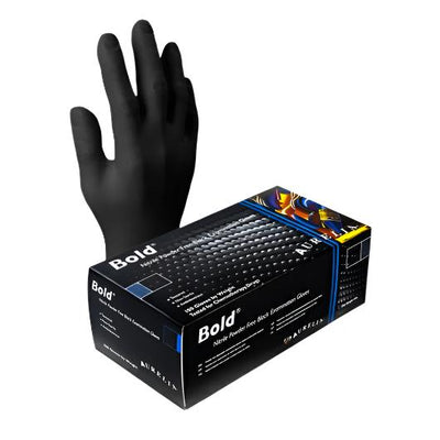 Aurelia Bold Black Nitrile Exam Gloves