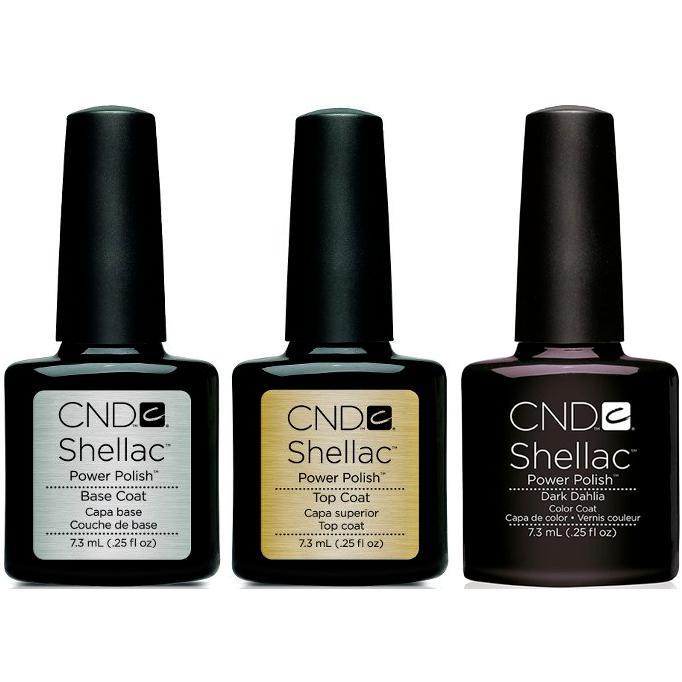 CND - Shellac Combo - Base, Top & Dark Dahlia