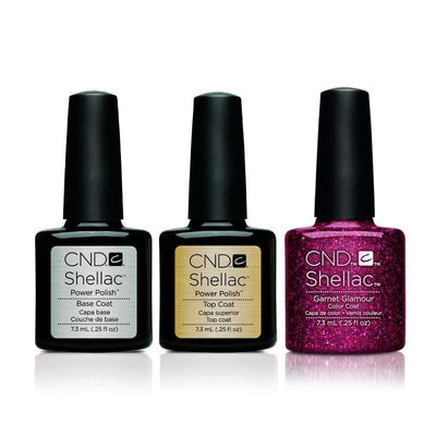 CND - Shellac Combo - Base, Top & Garnet Glamour