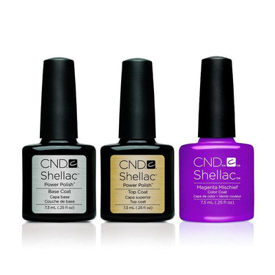 CND - Shellac Combo - Base, Top & Magenta Mischief