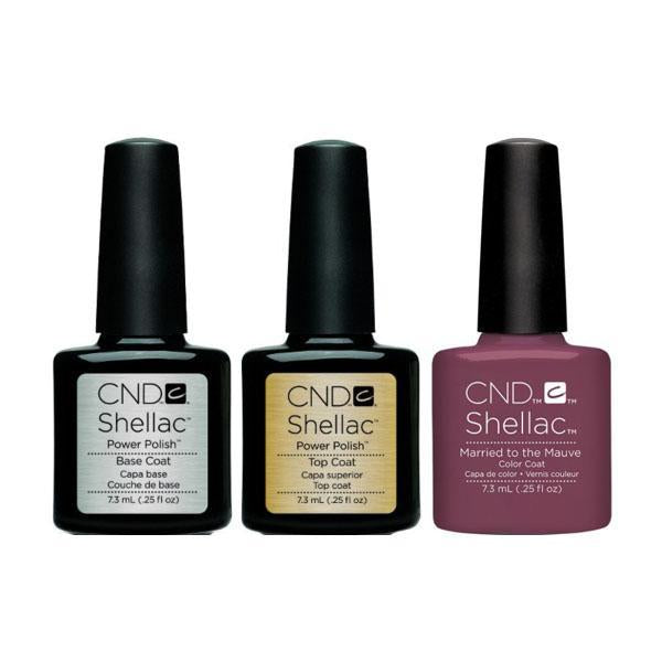 CND - Shellac Combo - Base, Top & Married To Mauve