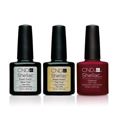 CND - Shellac Combo - Base, Top & Oxblood