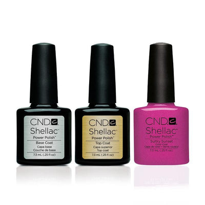 CND - Shellac Combo - Base, Top & Sultry Sunset