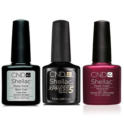 CND - Shellac Xpress5 Combo - Base, Top & Masquerade (0.25 oz)
