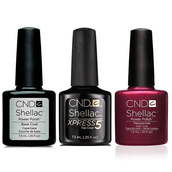 CND - Shellac Xpress5 Combo - Base, Top & Masquerade (0.25 oz)