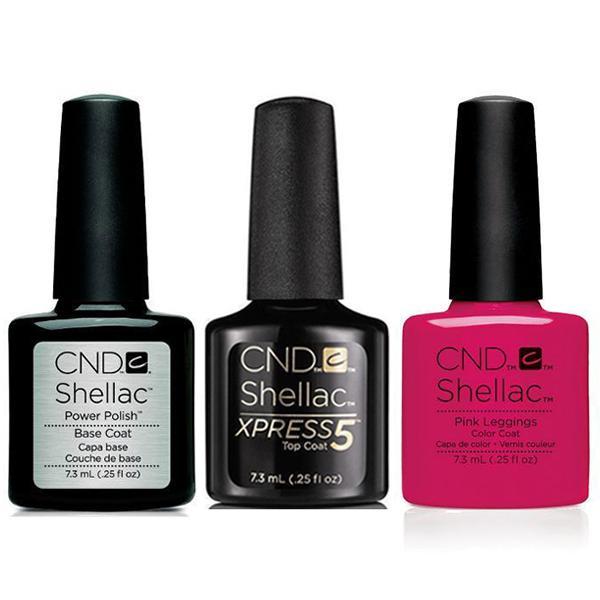 CND - Shellac Xpress5 Combo - Base, Top & Pink Leggings (0.25 oz)