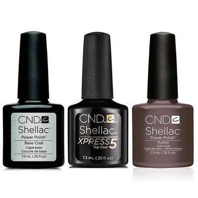 CND - Shellac Xpress5 Combo - Base, Top & Rubble (0.25 oz)